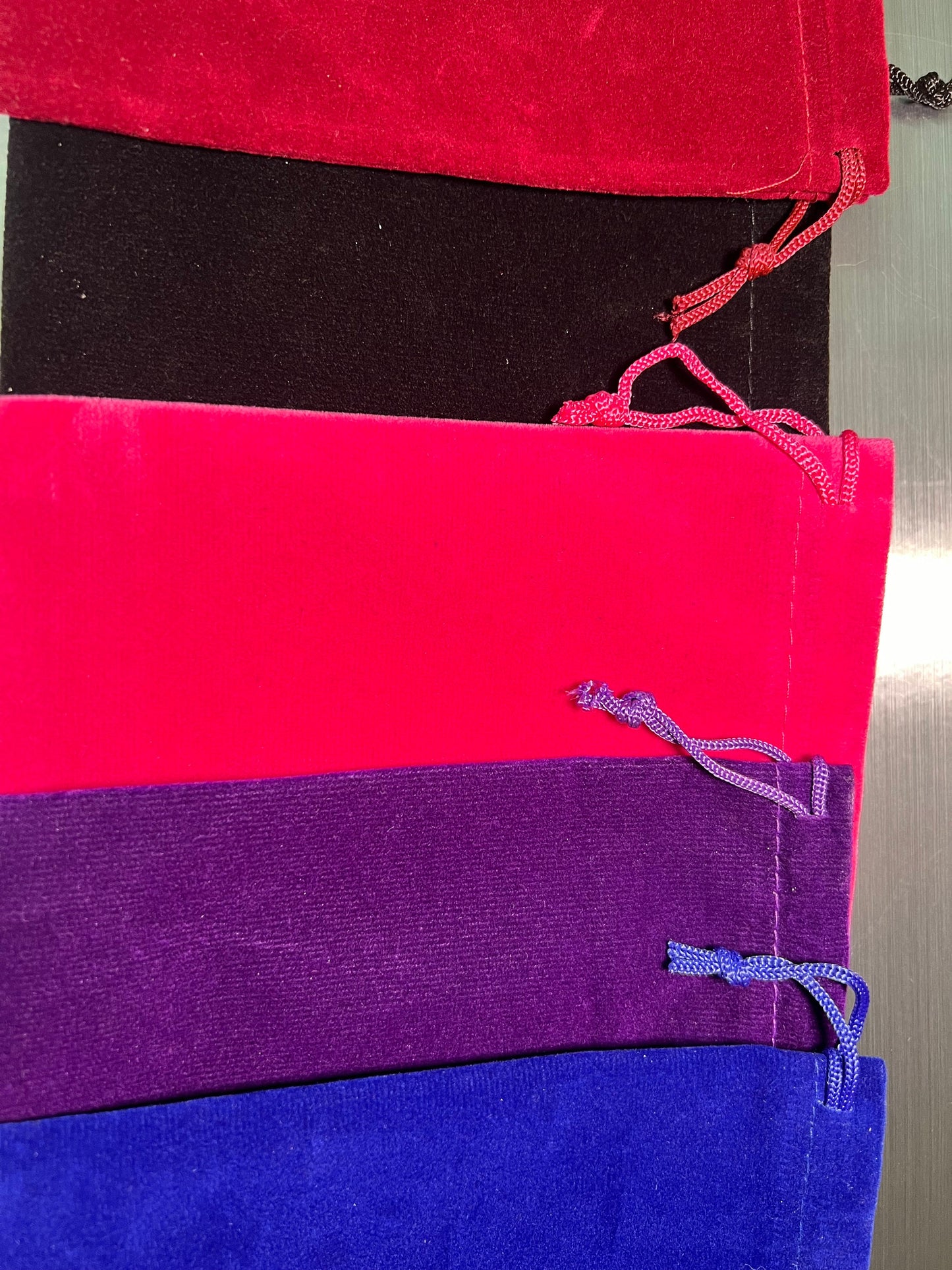 Top Opening Velvet Bags - 5 Pk