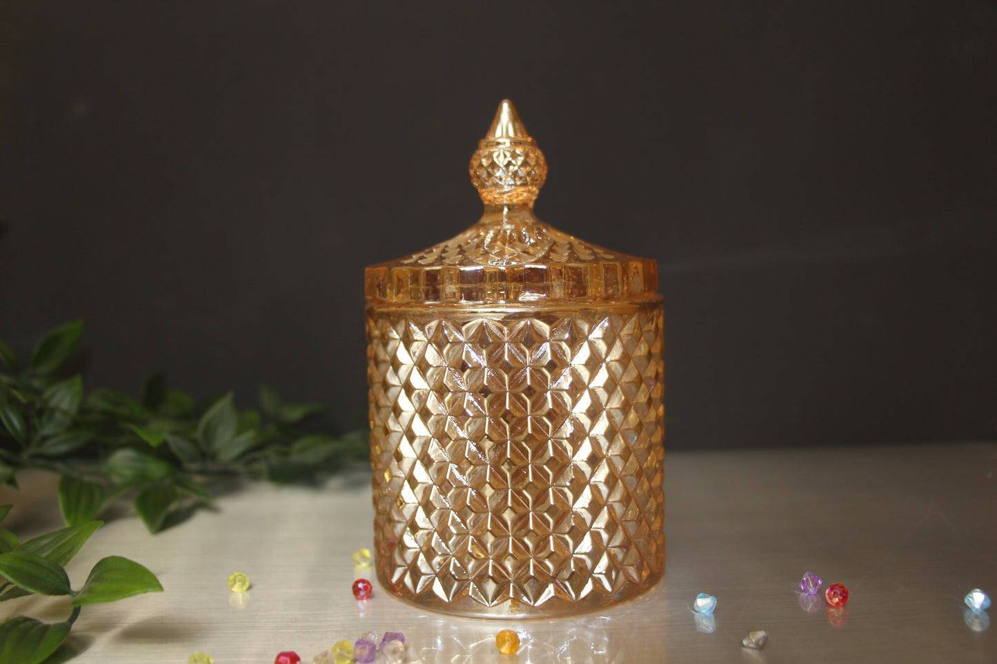 4 Pk Geometric Candle Jars, 10 oz Each