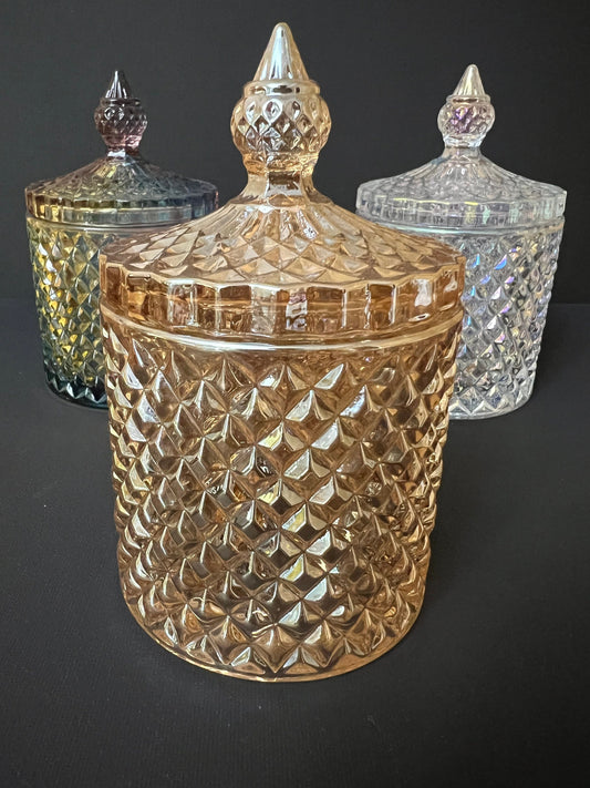 2 Pk Geometric Candle Jars ( 10 oz Each )